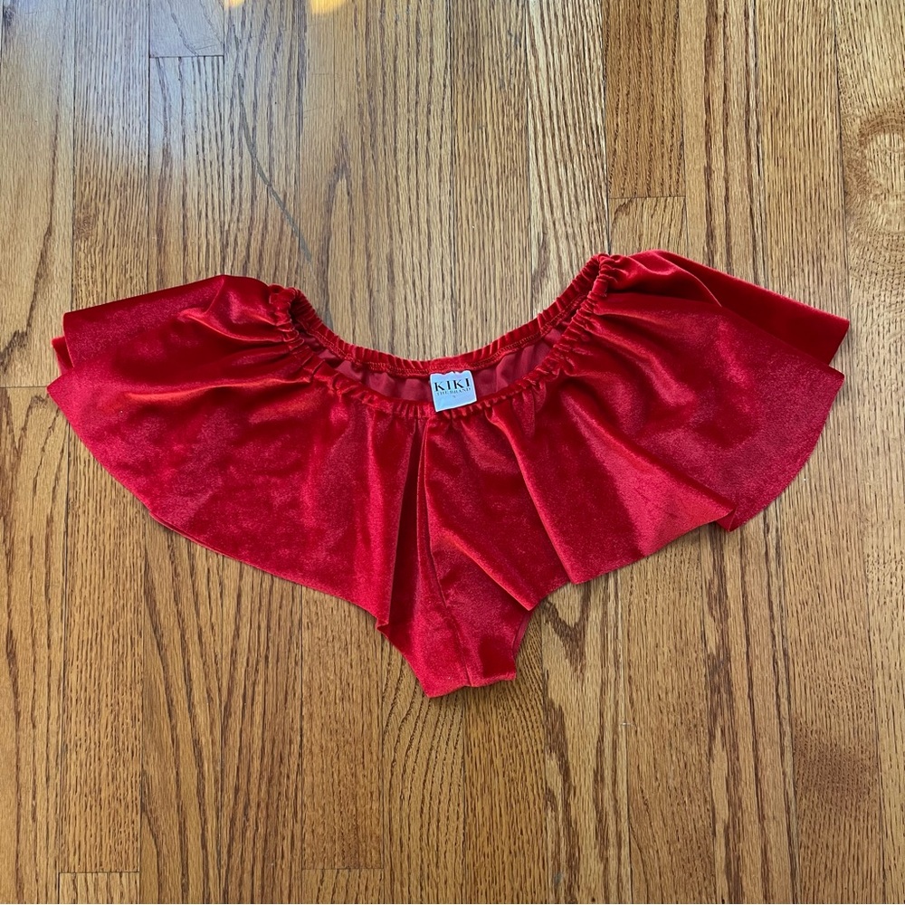 Rare Discontinued Kiki the Brand Red Velvet Flow Shorts